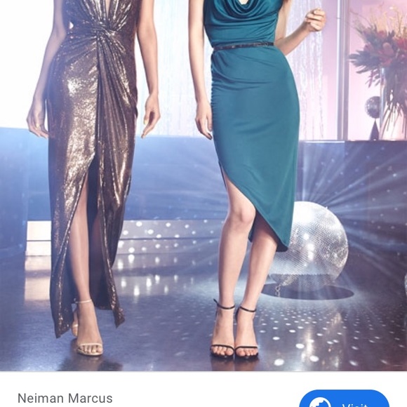 Halston Heritage Belted Jersey Dress - Picture 3 of 7